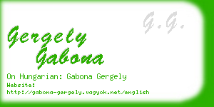 gergely gabona business card